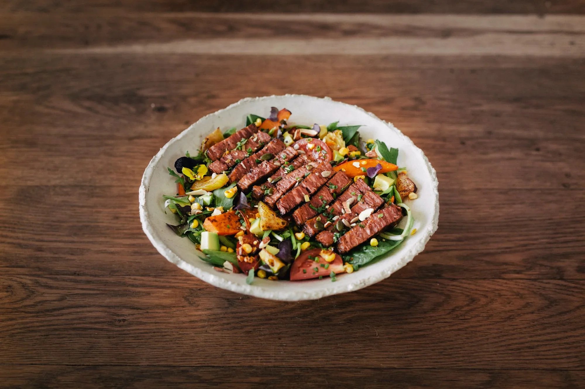 Plant-Based Steak Salad Recipe | Juicy Marbles