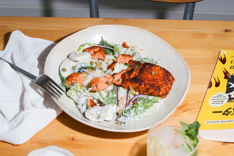 Plant-Based Salmon and Potato Salad
