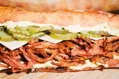 Vegan Pulled Pork Baguette