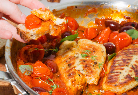 Flaky Plant-Based Fish Puttanesca