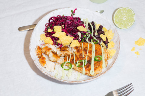 Flaky Plant-Based Fish Filet Burrito Bowl