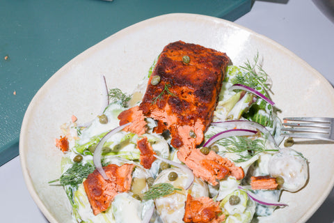 Plant-Based Salmon and Potato Salad