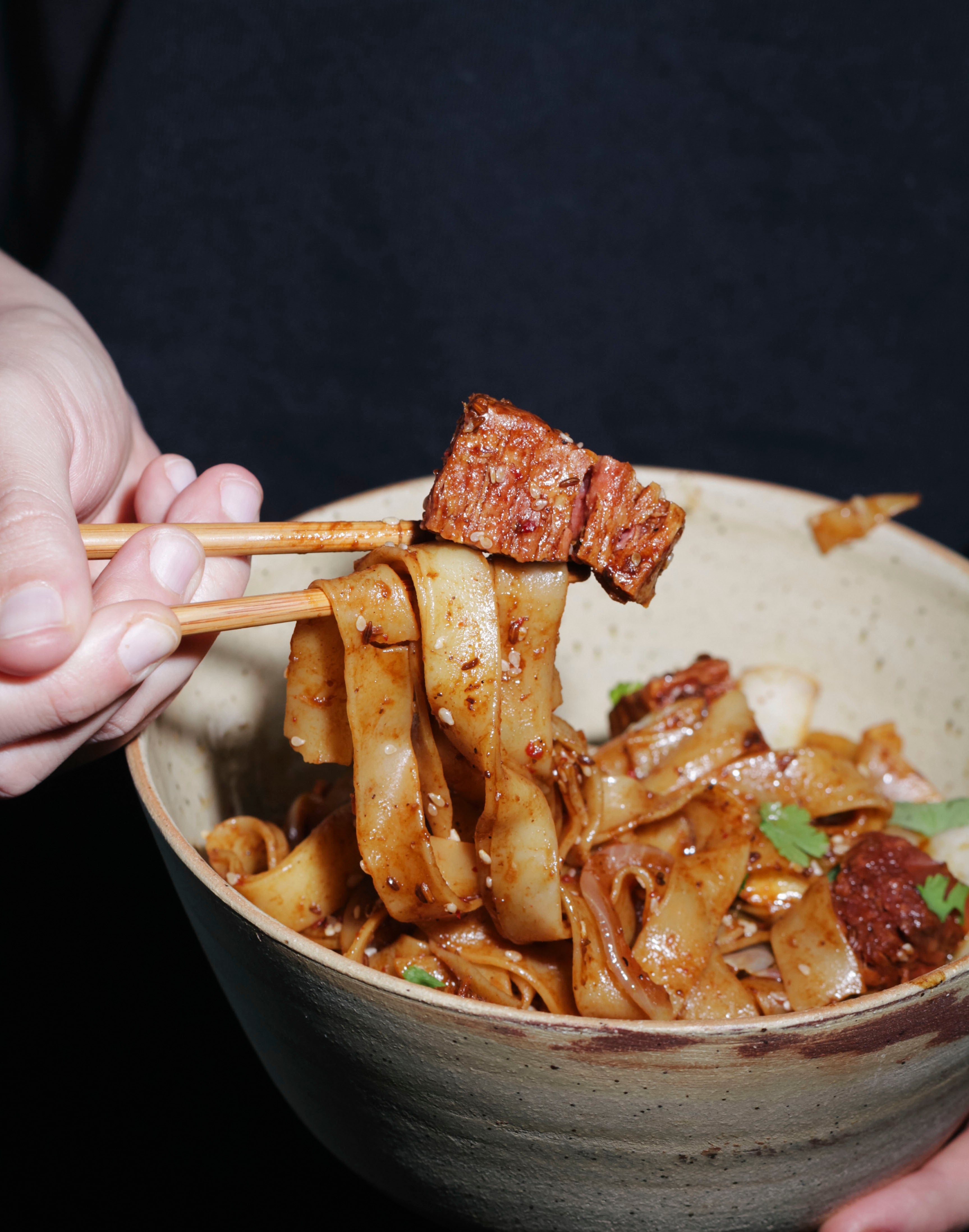 Plant-Based Cumin Lamb Noodles