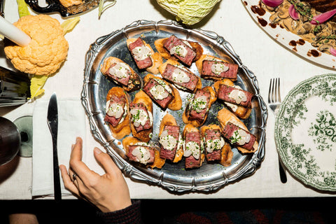 New Year’s Plant-Based Crostini