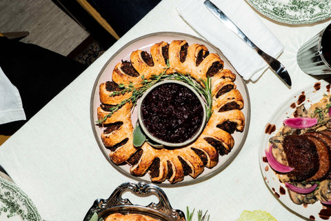 Festive Plant-Based Sausage Roll Wreath