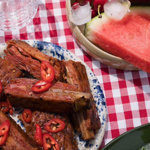 Hot Vegan Honey Baby Ribs