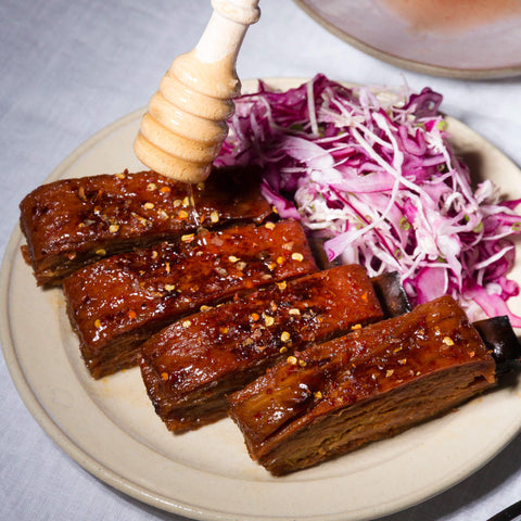 Hot Vegan Honey Baby Ribs