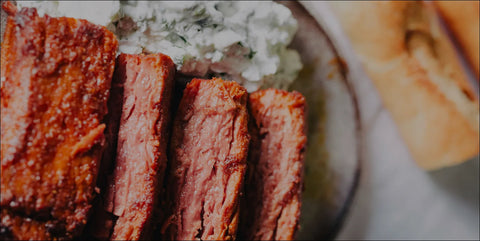Plant-based baby ribs with golden caramelized crust